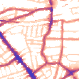 Daytime road noise heatmap for NW6 2NS