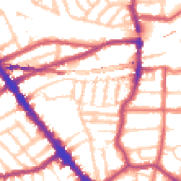 Daytime road noise heatmap for NW6 2PT