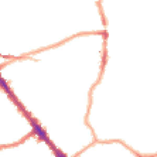 Night-time road noise heatmap for NW6 2PX