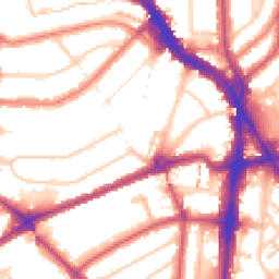 Daytime road noise heatmap for NW6 3BR