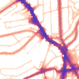 Daytime road noise heatmap for NW6 3LW