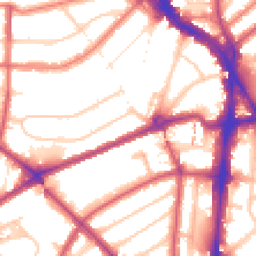 Daytime road noise heatmap for NW6 3QH