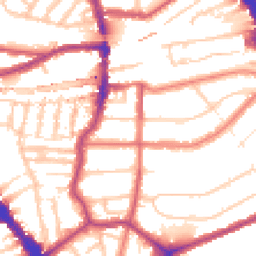 Daytime road noise heatmap for NW6 3RQ