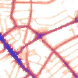 Daytime road noise heatmap for NW6 4BR