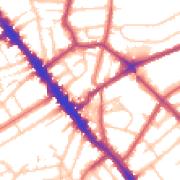 Daytime road noise heatmap for NW6 4BZ