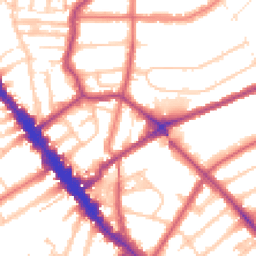 Daytime road noise heatmap for NW6 4DG
