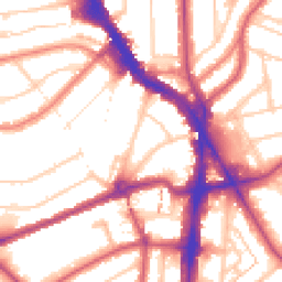 Daytime road noise heatmap for NW6 4HA