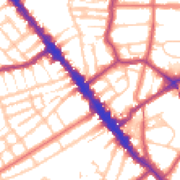 Daytime road noise heatmap for NW6 4HY
