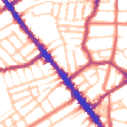 Daytime road noise heatmap for NW6 4JS