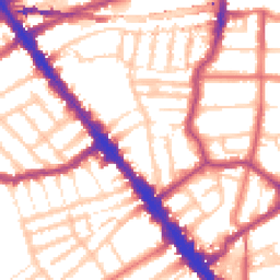 Daytime road noise heatmap for NW6 4JU