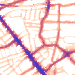 Daytime road noise heatmap for NW6 4LU