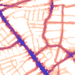 Daytime road noise heatmap for NW6 4LY