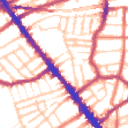 Daytime road noise heatmap for NW6 4NA
