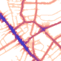 Daytime road noise heatmap for NW6 4NN