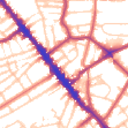 Daytime road noise heatmap for NW6 4NU