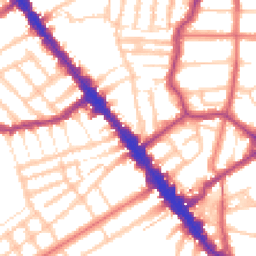 Daytime road noise heatmap for NW6 4TA