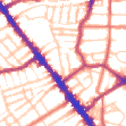 Daytime road noise heatmap for NW6 4TD