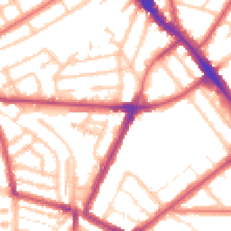 Daytime road noise heatmap for NW6 5DQ