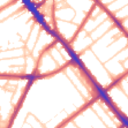 Daytime road noise heatmap for NW6 5EE