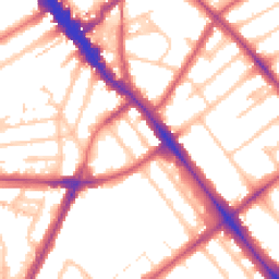 Daytime road noise heatmap for NW6 5EF