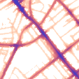 Daytime road noise heatmap for NW6 5EG