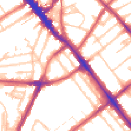 Daytime road noise heatmap for NW6 5EH