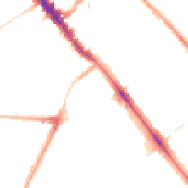 Night-time road noise heatmap for NW6 5EH