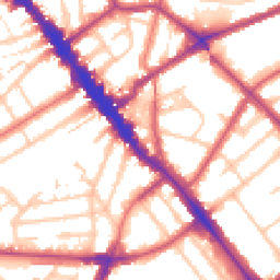 Daytime road noise heatmap for NW6 5HA