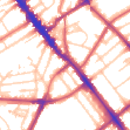 Daytime road noise heatmap for NW6 5HJ
