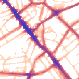 Daytime road noise heatmap for NW6 5HX