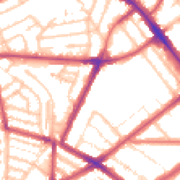 Daytime road noise heatmap for NW6 5LB