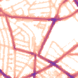 Daytime road noise heatmap for NW6 5LR