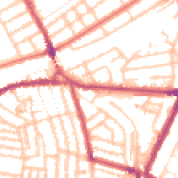 Daytime road noise heatmap for NW6 5PY
