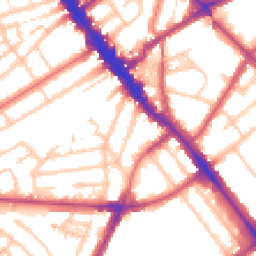 Daytime road noise heatmap for NW6 5SL