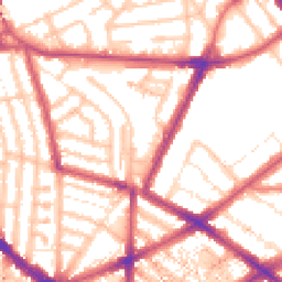 Daytime road noise heatmap for NW6 5TW