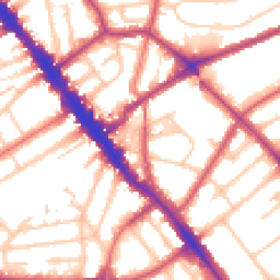 Daytime road noise heatmap for NW6 5UG