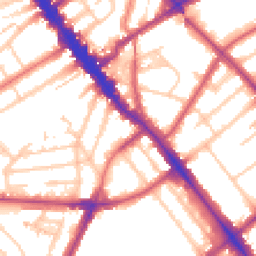 Daytime road noise heatmap for NW6 5UZ