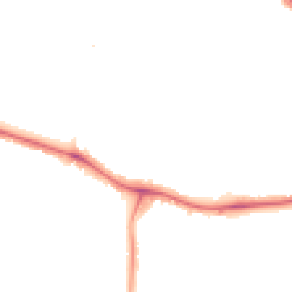 Night-time road noise heatmap for NW9 0AB