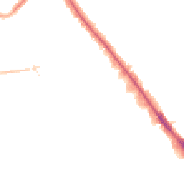 Night-time road noise heatmap for NW9 0AW