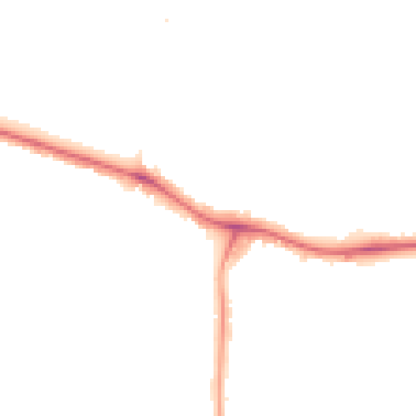 Night-time road noise heatmap for NW9 0BH