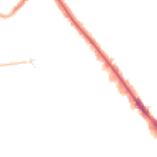 Night-time road noise heatmap for NW9 0BQ
