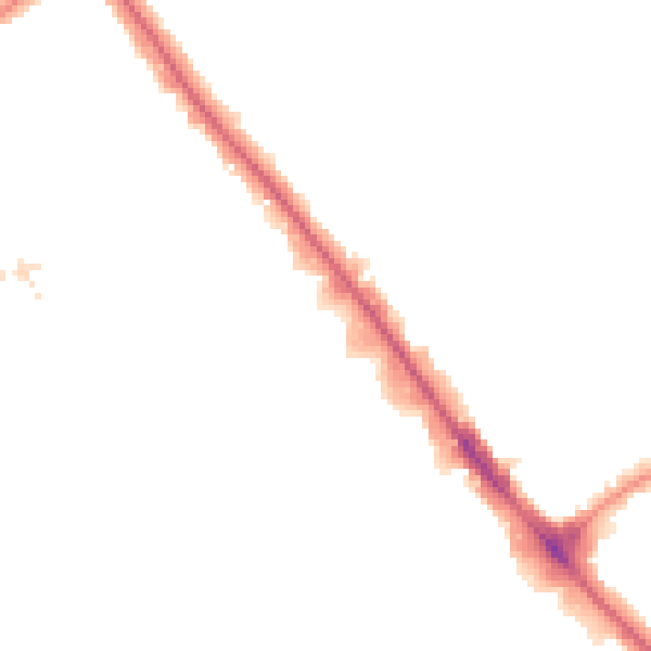 Night-time road noise heatmap for NW9 0BR