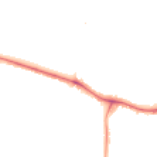 Night-time road noise heatmap for NW9 0BY