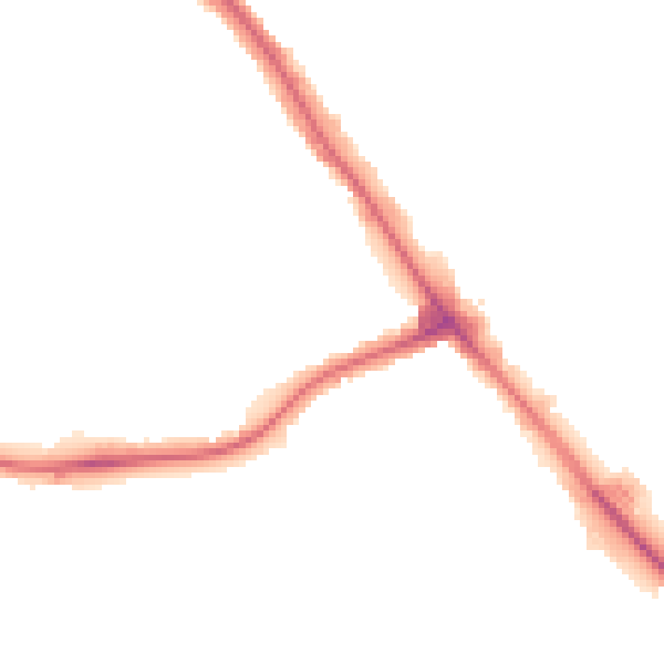 Night-time road noise heatmap for NW9 0DE