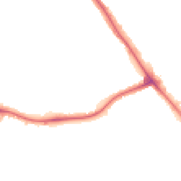 Night-time road noise heatmap for NW9 0DJ