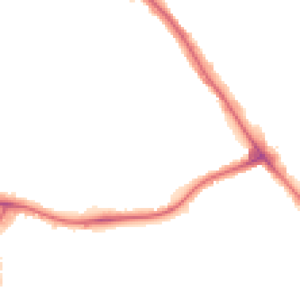 Night-time road noise heatmap for NW9 0DL