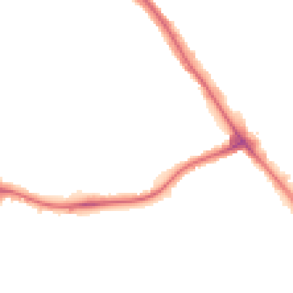 Night-time road noise heatmap for NW9 0DX