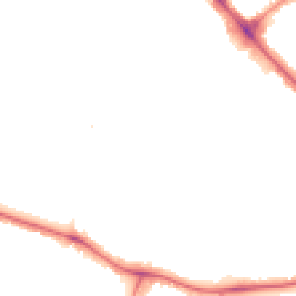 Night-time road noise heatmap for NW9 0NE