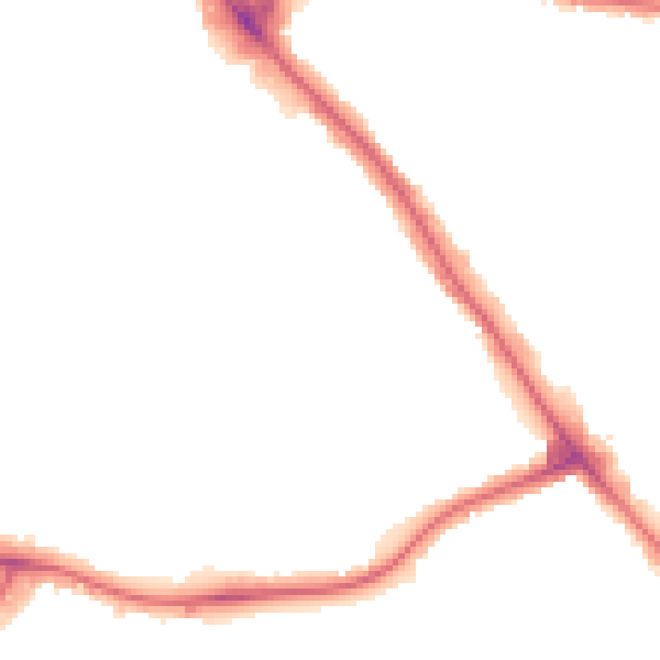 Night-time road noise heatmap for NW9 0SE