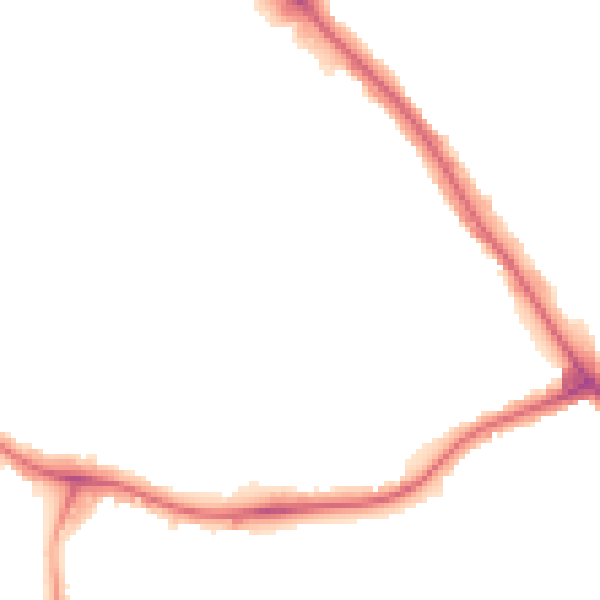 Night-time road noise heatmap for NW9 0TB